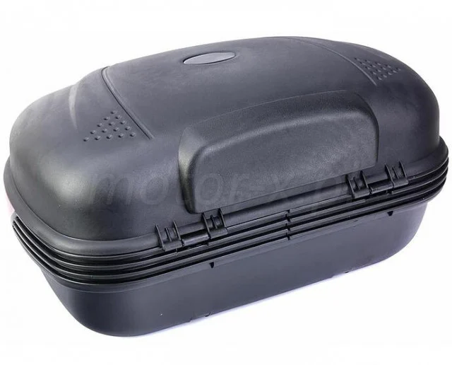 Cutie portbagaj mare neagră pentru scuter | Stop reflectorizant + închidere cu cheie [3]