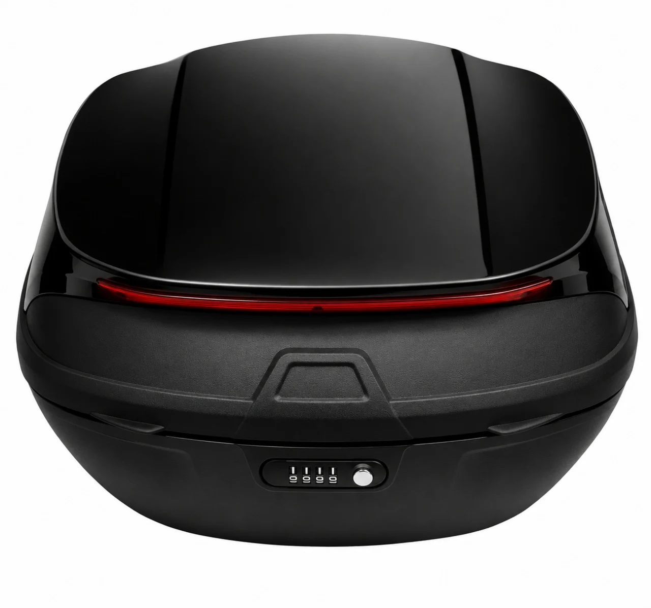 Bagaje - Cutie portbagaj scuter RM‑76 (40L) – capac negru lucios, închidere cu cifru