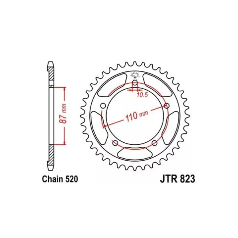 Foaie Spate JT JTR823.39 – 39T, Pas Lanț 520 [1]