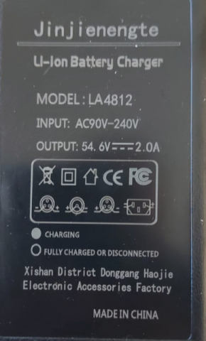 Încărcător bicicletă electrică 54.6V 2A – mufă XLR 3 pini (pentru baterii 48V Li‑Ion) [2]