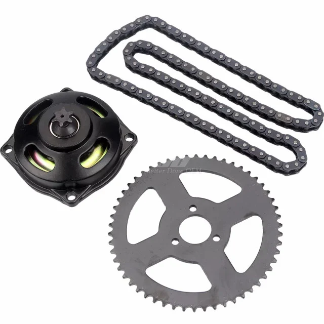 Kit transmisie Pocket Bike 6T – oală reductor 77.5 mm, pinion 54T, lanț 52 zale [2]