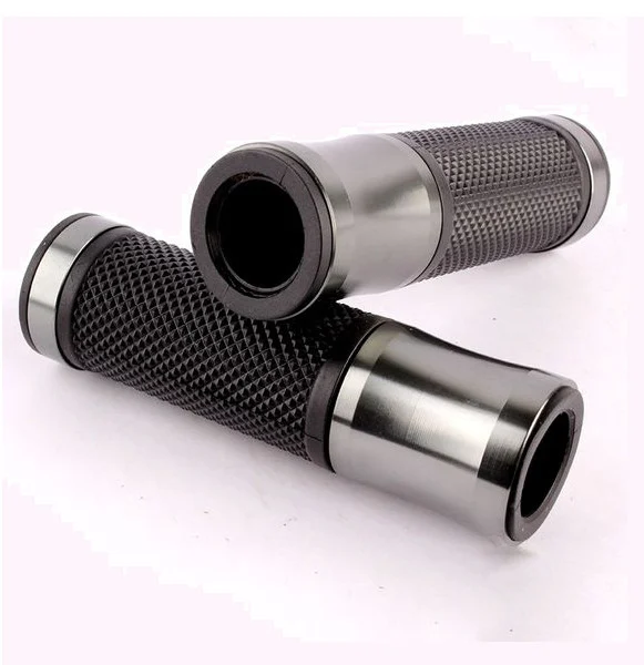 Accesorii - Mansoane scuter metalice + cauciuc gri – Ø 22 mm, cu plastic accelerație inclus