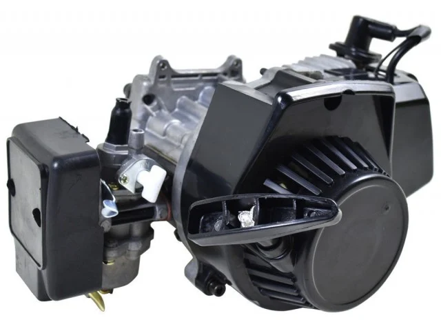 Pocket Bike & Mini ATV-uri - Motor complet Pocket Bike 49cc – fără reductor, cu carburator, filtru aer și demaror