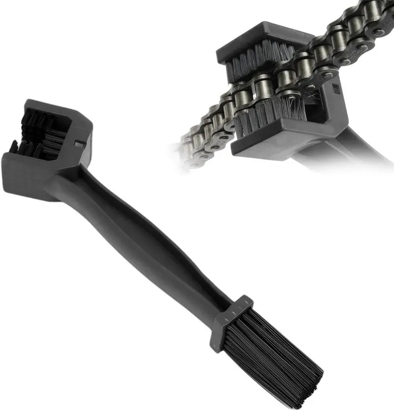 Perie curățare lanț moto – dublă, tip U + perie lungă [2]