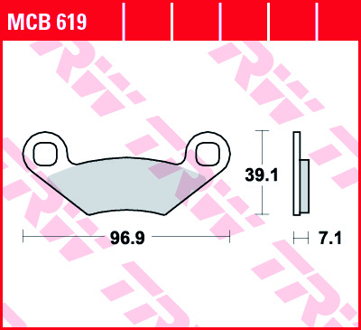 Plăcuțe Frână TRW MCB619 – Față/Spate, Organice – Polaris Sportsman 500–800 (2002–2011) [2]