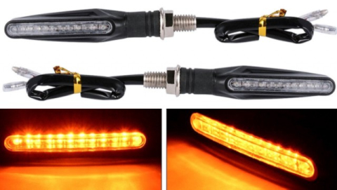 Semnale LED scuter tip bandă galbenă | Set 2 bucăți [1]