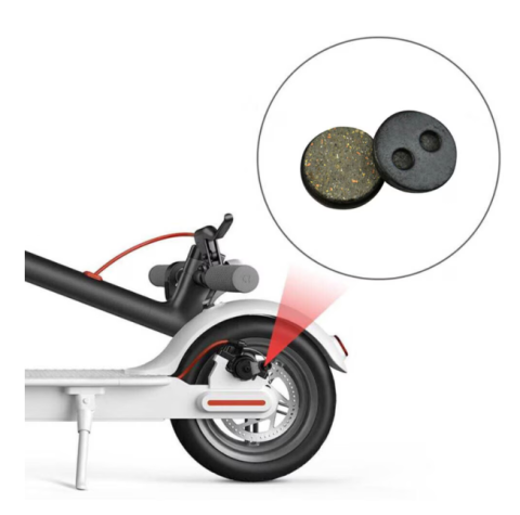 Set 2 plăcuțe frână 20×20 mm pentru trotinetă electrică Xiaomi M365 – metal + rășină, negru [5]