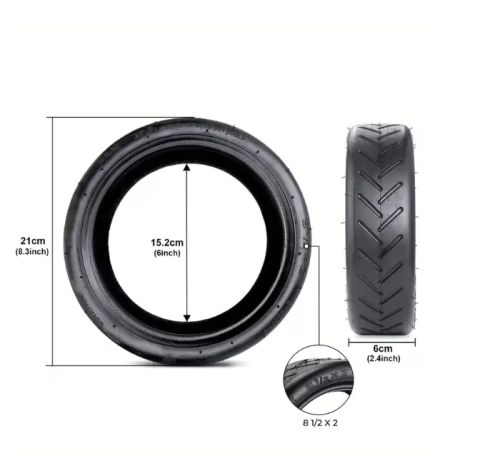 Set Cauciuc + Cameră Trotinetă / Scuter Electric 8×1/2×2 [1]