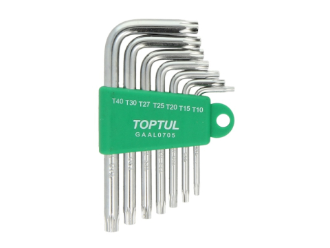 Scule și Unelte Moto - Set chei TORX TOPTUL – 7 buc, formă L, T10–T40, profesional