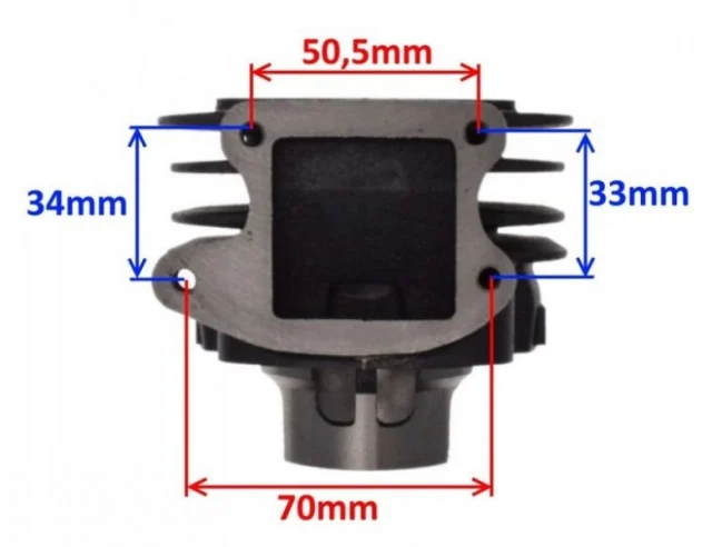 Set motor 2T 50cc Kymco / SYM AC – cilindru 39 mm, compatibil Calypso, Heroism, Jet, Mask [3]