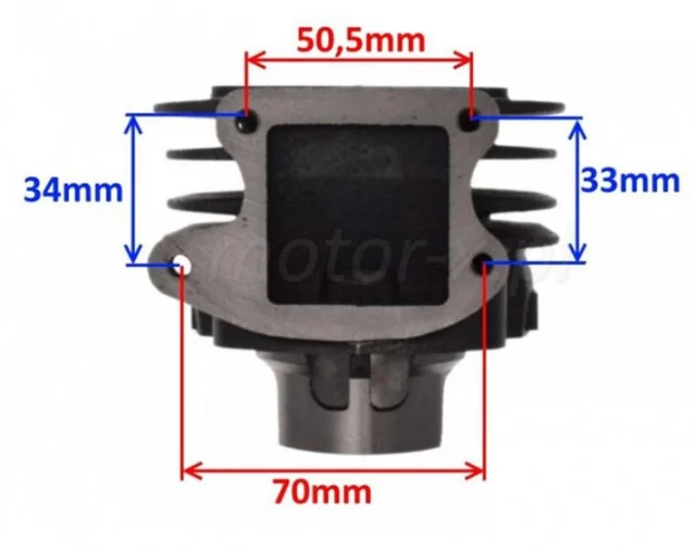 Set motor scuter 2T 80cc Kymco AC – cilindru 47 mm cu muzicuță, compatibil SYM / Kymco [3]