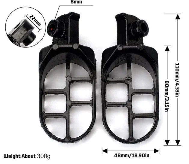 Set scărițe motociclă racing aluminiu Negru | 2 bucăți [2]