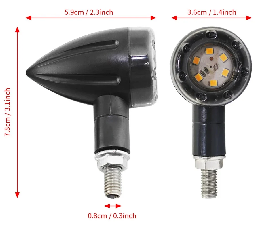 Set semnalizări 5 LEDuri pentru scuter și motocicletă | Set 2 buc [2]