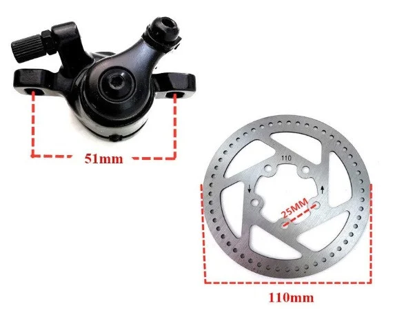Sistem frână trotinetă electrică – disc 110 mm (set complet) [5]