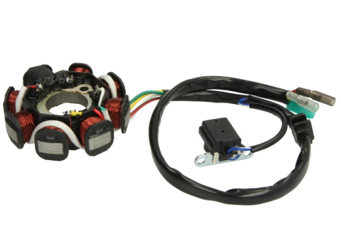 Stator Alternator - Stator alternator GY6 125 / GY6 150 – 8 poli, 5 fire, Ø 88 mm, prindere 42 mm