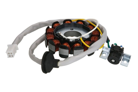 Stator Alternator - Stator alternator Yamaha / Minarelli (2003>) – 12 poli, mufă 4 pini, Ø 87.5 mm