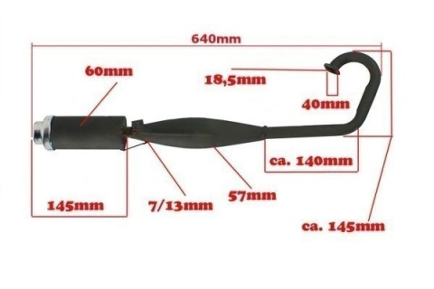 Tobă eșapament Pocket Bike – compatibilă Mini Pocket Bike 50cc, Mini Cross, Mini ATV [3]