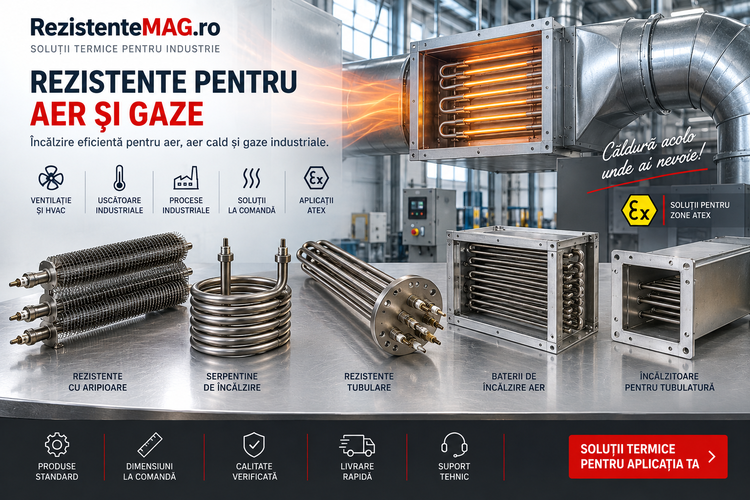 Air & Gas Heating Elements | Finned, Tubular & ATEX Heaters
