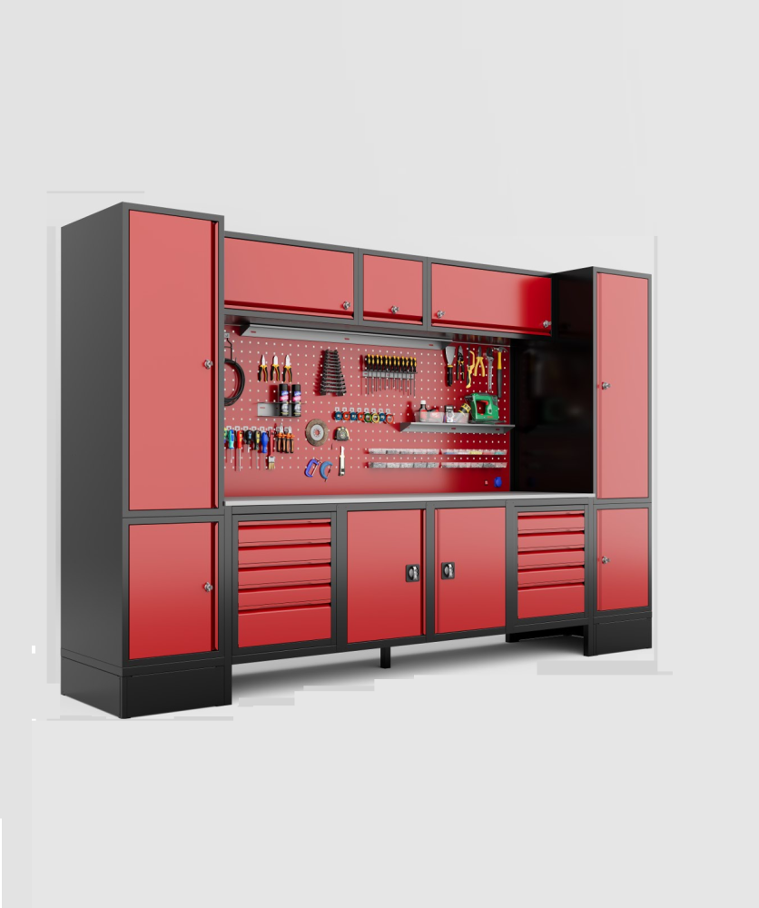 banc lucru industrial 350x190x70cm 10 sertare led priza [1]