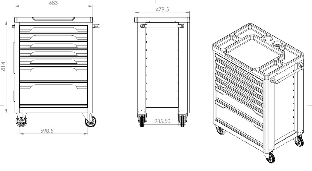 carucior scule 7 sertare heavy duty abs pvc r100 [2]