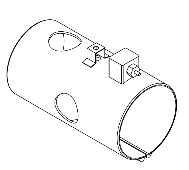 Rezistență de tip bandă mică Ø131x260mm, 230V, 2000W, cu cablu 3000 [1]