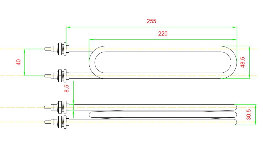 Rezistenta lichid 260mm 4000W 230V [3]