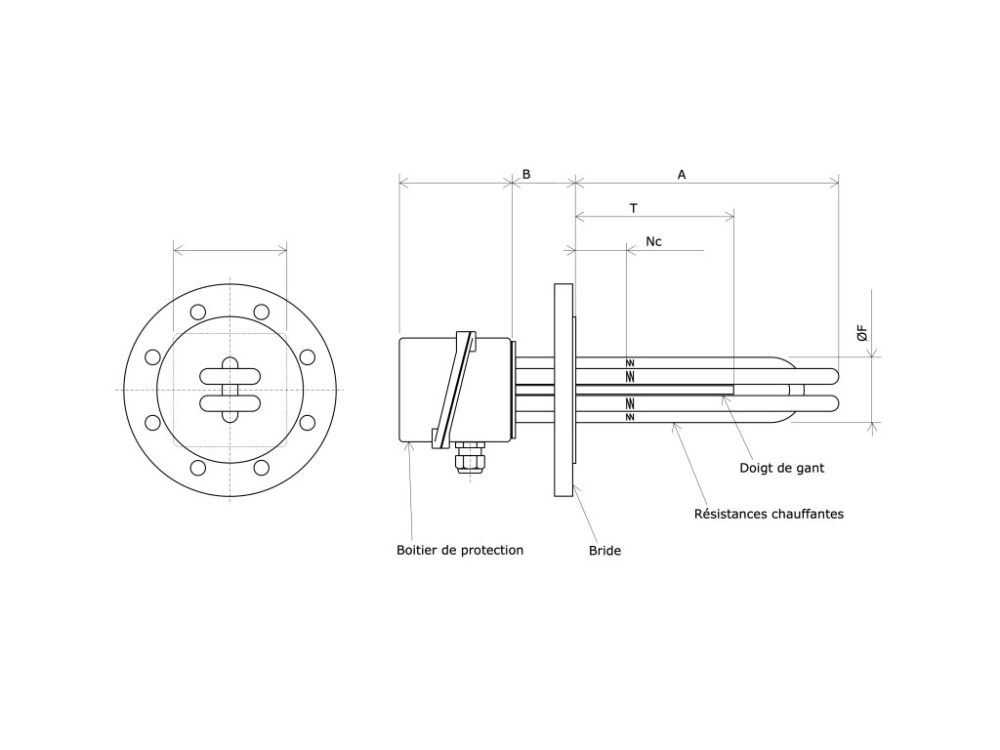 Custom threaded electric heating element 230V 400V [4]