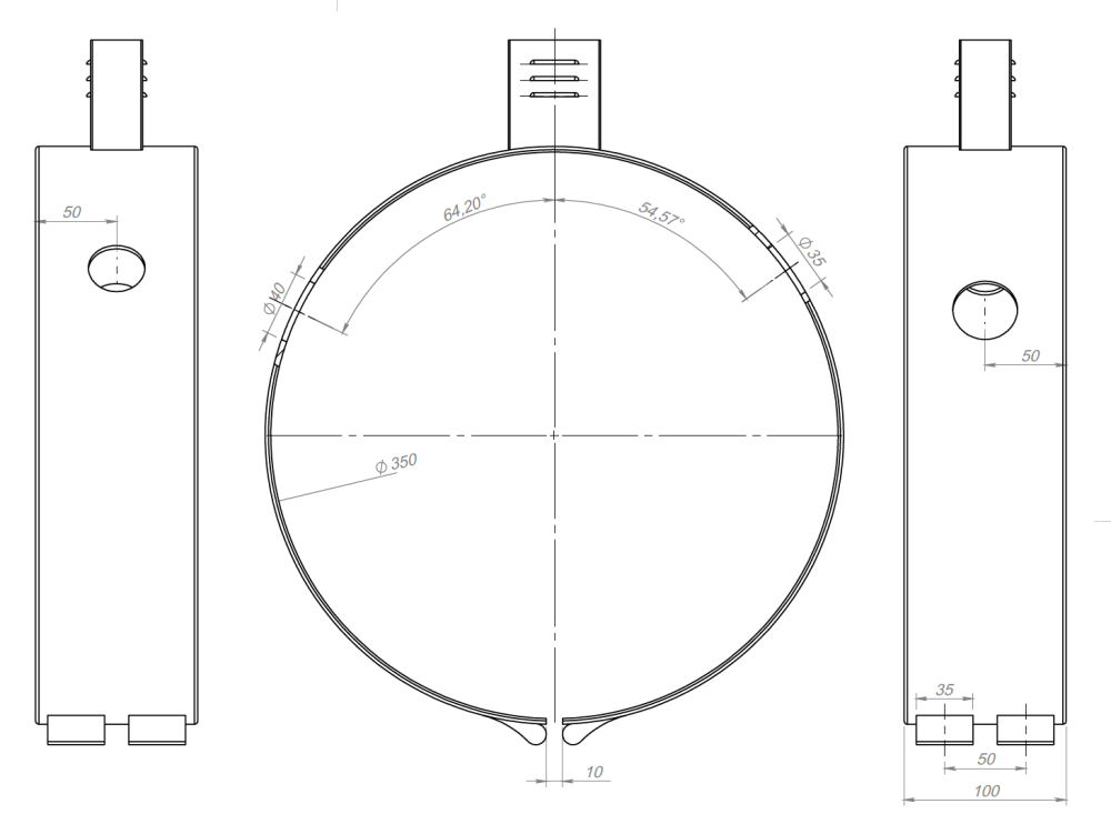Rezistente de tip banda mica Ø350x100 240V 2000W [2]