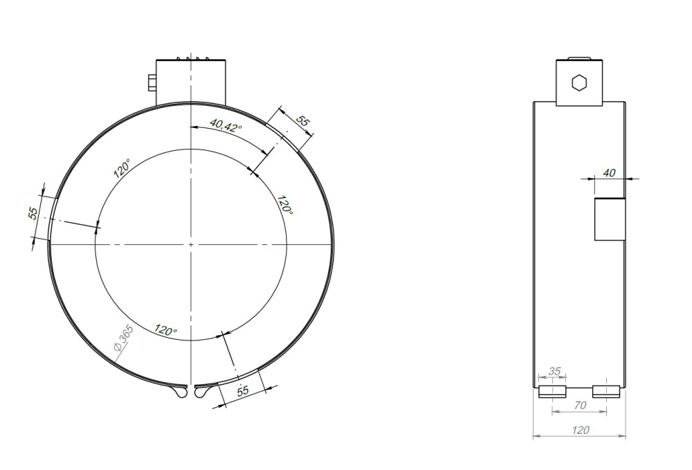 Rezistente de tip banda mica Ø392x120 380V 4200W [2]