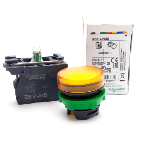 Industrial electrical components - orange-pilot-light-22mm-230v-led