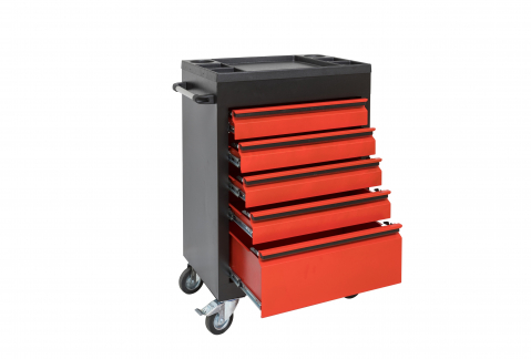 Depozitare & organizare - Dulap pe roti pentru scule,  5 Sertar Otel, H880xW600xD400