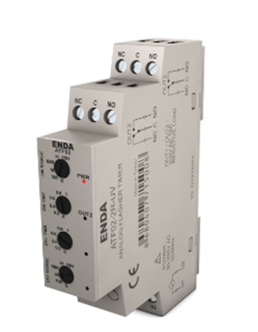 SSR & Relays & Contactor - ENDA ATF02-UV 90-250V Cyclic ON OFF Timer Relay DIN Rail