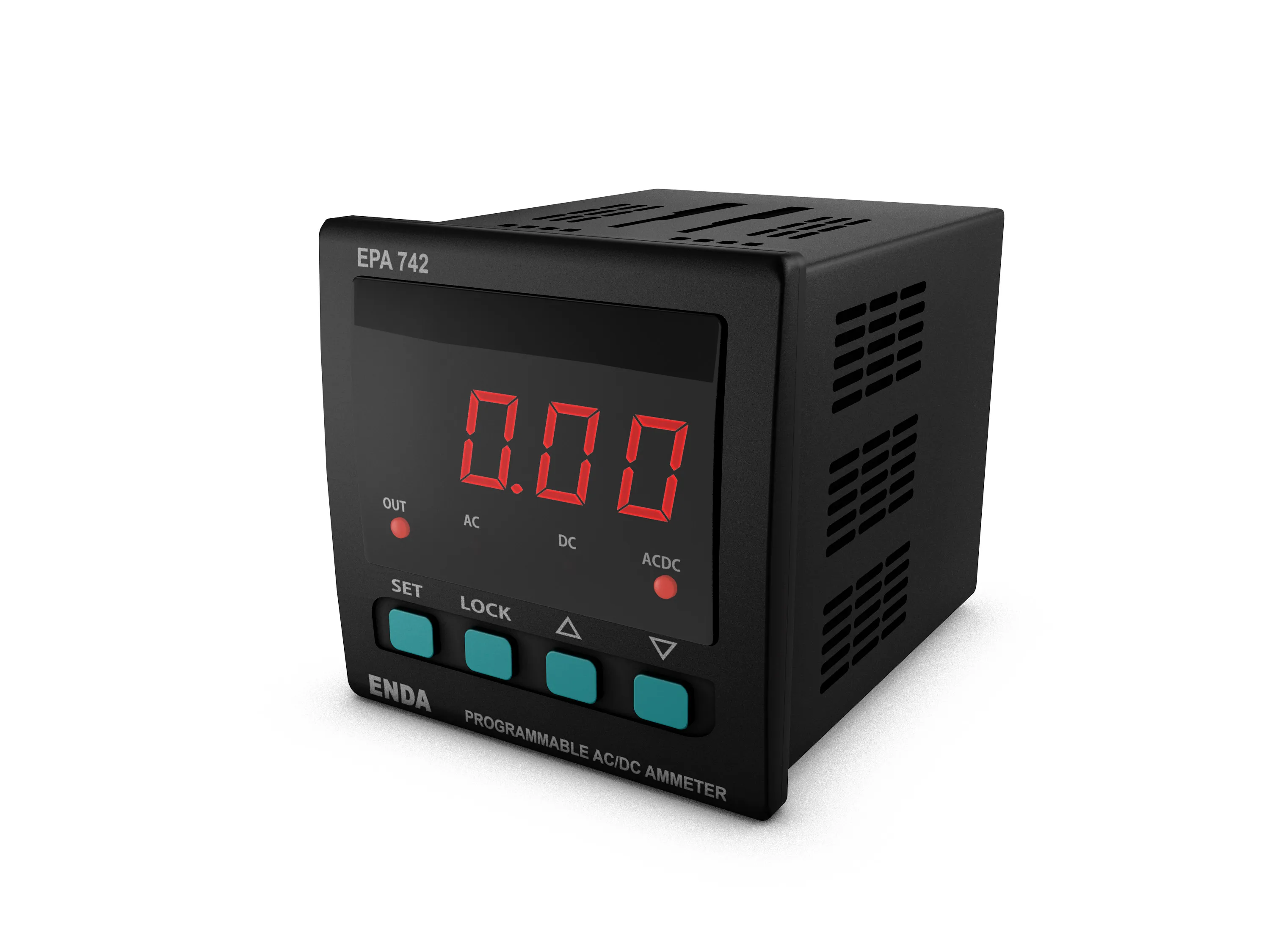 Timers, Potentiometers and Tachometers - ENDA EPA742-230 Digital AC DC True RMS Ammeter 72x72 mm