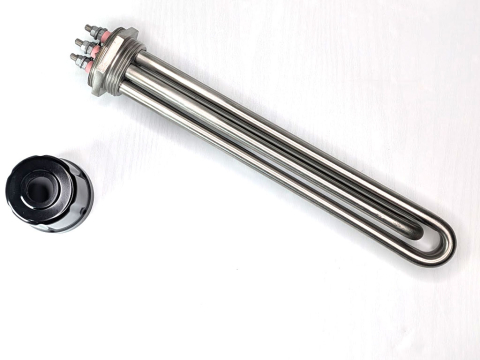 Rezistente si Senzori de Temperatura pentru Echipamente de Laborator - 4500W Filet 1 1/2 Rezistenta Boiler Inox 290 mm Ø10 mm Fara Sudura Europa