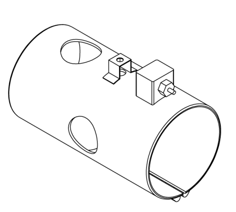 Rezistente electrice - Rezistență de tip bandă mică Ø131x260mm, 230V, 2000W, cu cablu 3000