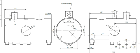 Rezistență de tip bandă mică Ø131x260mm, 230V, 2000W, cu cablu 3000 [1]