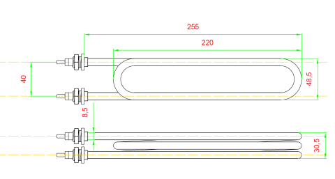Rezistenta lichid 260mm 4000W 230V [2]