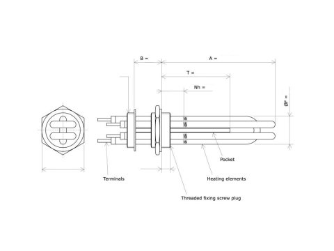 Custom flanged electric heater for industrial tank [6]