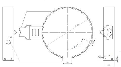 Rezistente de tip banda mica Ø220x50 250V 750W [1]