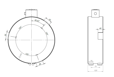 Rezistente de tip banda mica Ø392x120 380V 4200W [1]