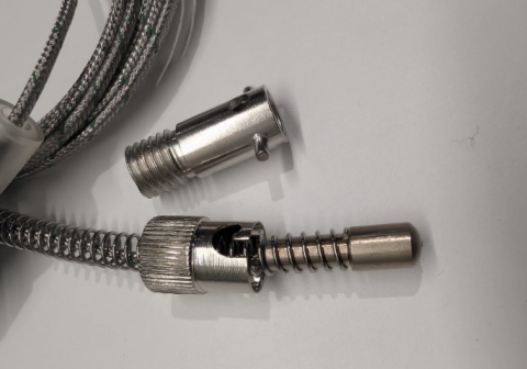 Senzori & măsurare & Termocupla - Termocuplu tip K, Ø8 mm, baionetă M12, cablu 2 m, mufă 3 pini – Fabricat în România