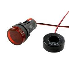 Industrial electrical components - digital-panel-ammeter-0-100a-ac-22mm-red