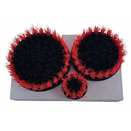 Accesorii - Drill Brush Set Hard, set perii curatare, rosii, dure