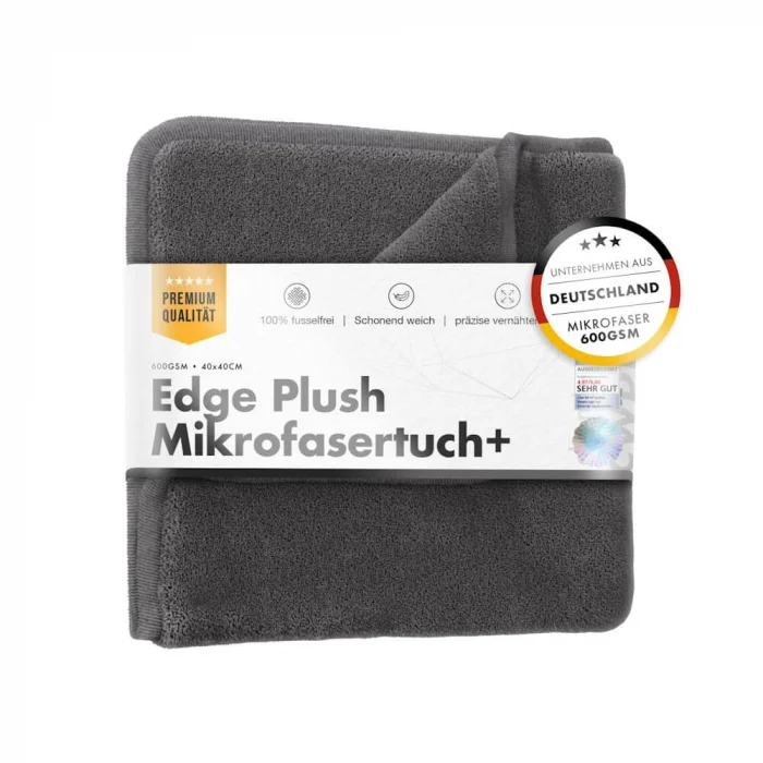 Detailing - Edge Plus Towel, lavetă microfibră plușată cu margine cusută, 600 GSM, 40x40cm, gri