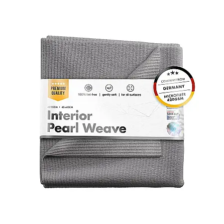 Lavete si Prosoape - Interior Pearl Weave Towel, lavetă microfibră 420GSM, gri, 40x40cm