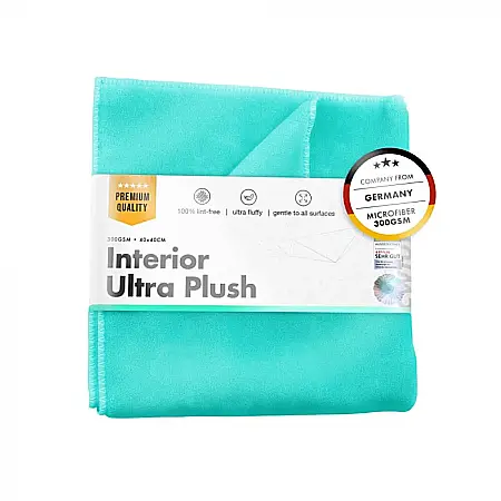 Detailing - Interior Ultra Plush Towel, lavetă microfibră delicată 300GSM, turcoaz, 40x40cm