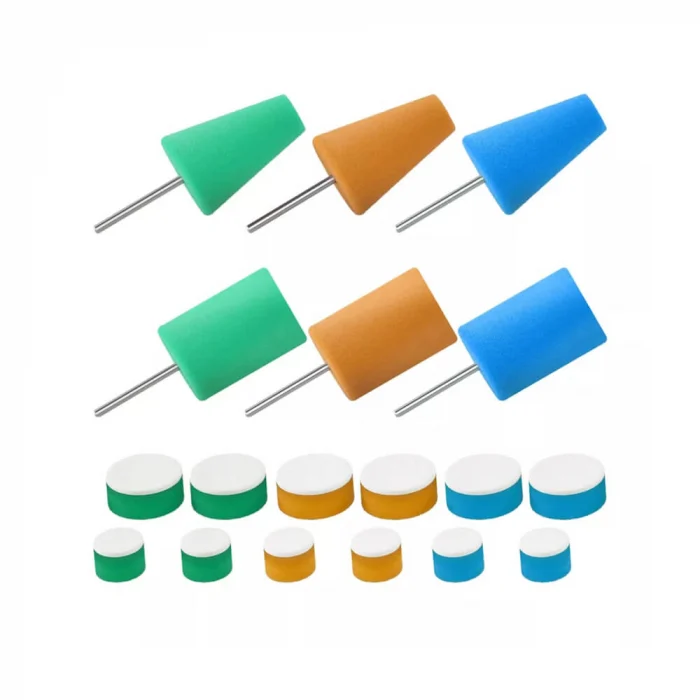 Detailing - Polishing Cones and Foam Polishing Pads, set conuri și bureți polish pentru MPS, 18 buc