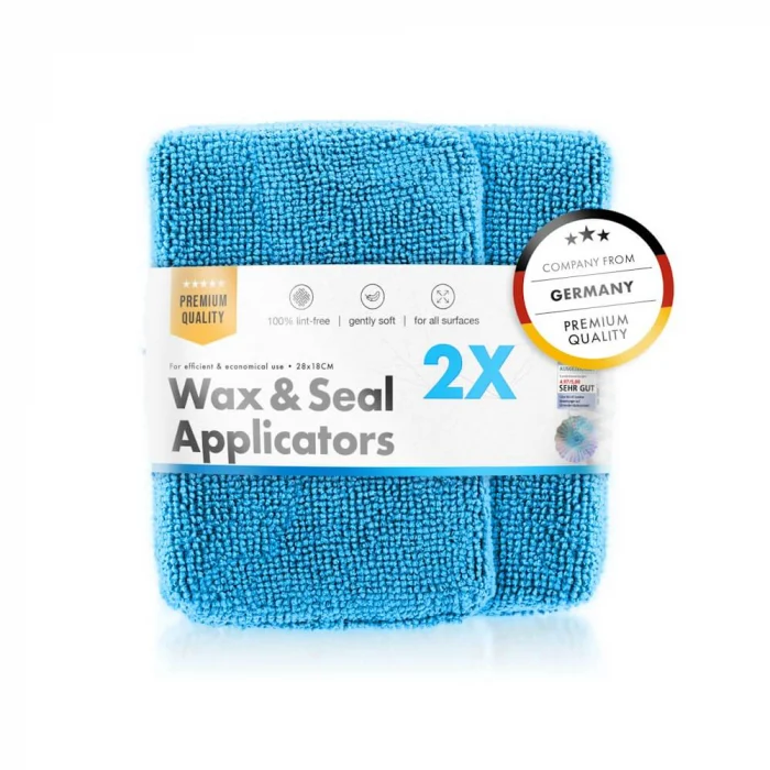 Detailing - Wax and Seal Applicators, aplicator microfibră pentru ceară și sealant, albastru, pachet 2 buc.