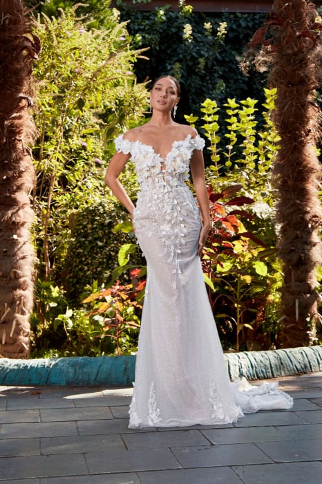 3D floral lace mermaid wedding dress [4]
