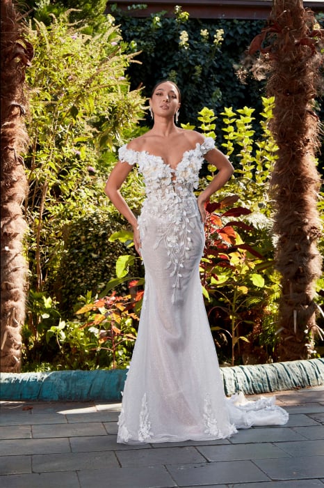 3D floral lace mermaid wedding dress [5]